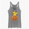 Girls * | Deals Pokemon Pikachu Pumpkin Girls Tank Gray Htr