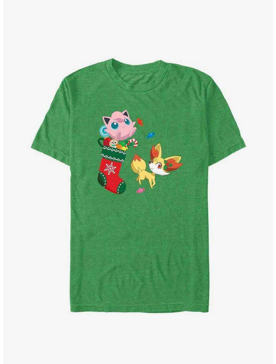 Guys * | Flash Sale Pokemon Jiggly Puff And Fennekin Gift Stocking T-Shirt Kel Htr