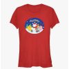 Tees * | Budget Pokemon Happy Holidays Snowman Girls T-Shirt Red