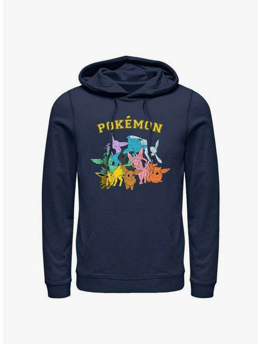 Guys * | Best Reviews Of Pokemon Eeveelutions Hoodie Navy