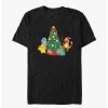 Guys * | Top 10 Pokemon Christmas Tree T-Shirt Black