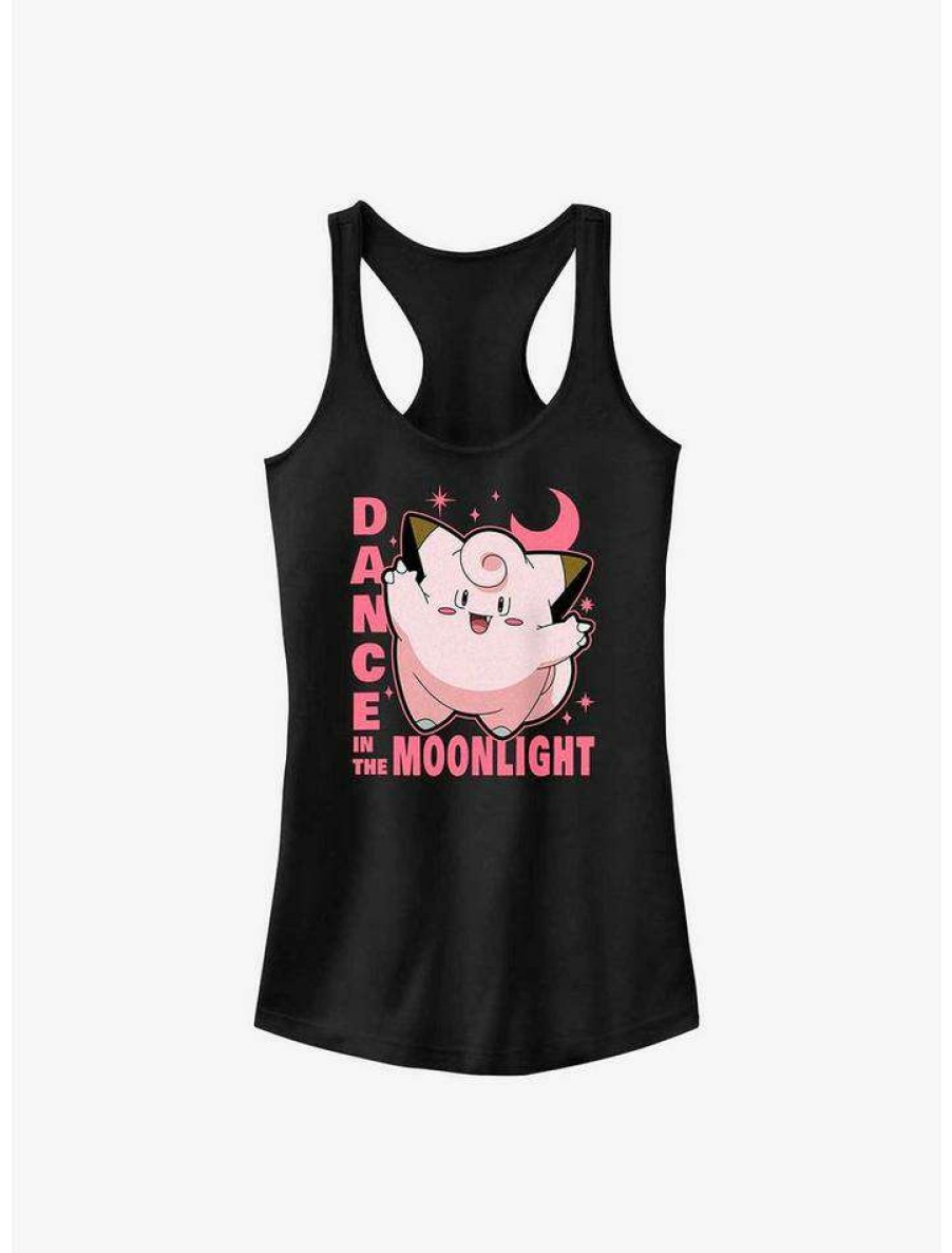 Girls * | Discount Pokemon Clefairy Dance Girls Tank Black