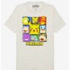 Tees * | Buy Pokemon Classic Characters Grid Boyfriend Fit Girls T-Shirt Multi