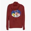 Girls * | Best Sale Pokemon Happy Holidays Snowman Cowl Neck Long-Sleeve Top Scarlet