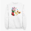 Guys * | Buy Pokemon Jiggly Puff And Fennekin Gift Stocking Sweatshirt White