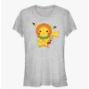 Tees * | Brand New Pokemon Pikachu Pumpkin Hat Girls T-Shirt Ath Htr