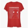 Tees * | Budget Pokemon Charmander Girls T-Shirt Red