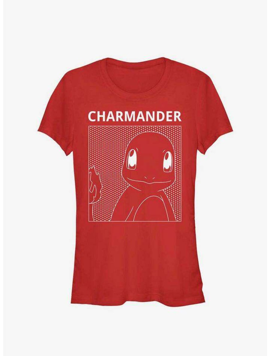 Tees * | Budget Pokemon Charmander Girls T-Shirt Red