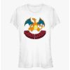 Tees * | Best Sale Pokemon Charizard Girls T-Shirt White