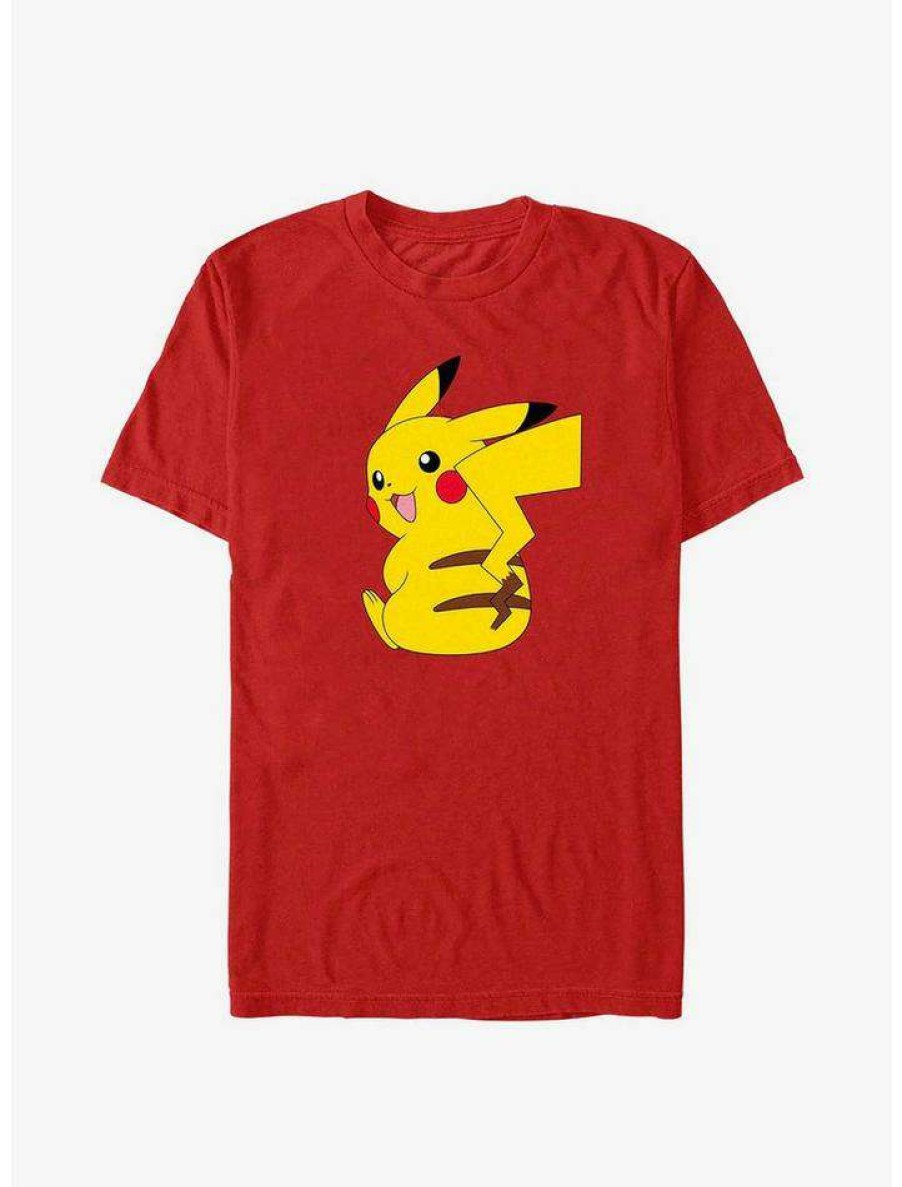 Tees * | Promo Pokemon Back At You Pikachu T-Shirt Red