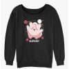 Girls * | Coupon Pokemon Clefairy Fairy Dance Girls Slouchy Sweatshirt Black