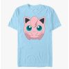 Guys * | Wholesale Pokemon Jigglypuff Face T-Shirt Lt Blue