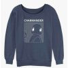 Girls * | Cheapest Pokemon Charmander Girls Slouchy Sweatshirt Bluehtr