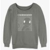 Girls * | Cheap Pokemon Charmander Girls Slouchy Sweatshirt Gray Htr