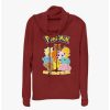 Girls * | Flash Sale Pokemon Catch 'Em All Cowl Neck Long-Sleeve Top Scarlet