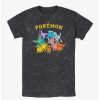 Guys * | Coupon Pokemon Gotta Catch Eeveelutions Mineral Wash T-Shirt Black