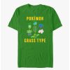 Tees * | Cheap Pokemon Grass Type T-Shirt Kelly