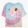 Tees * | Promo Pokemon Clefairy Pose Tie-Dye Girls Crop T-Shirt Blupnkly