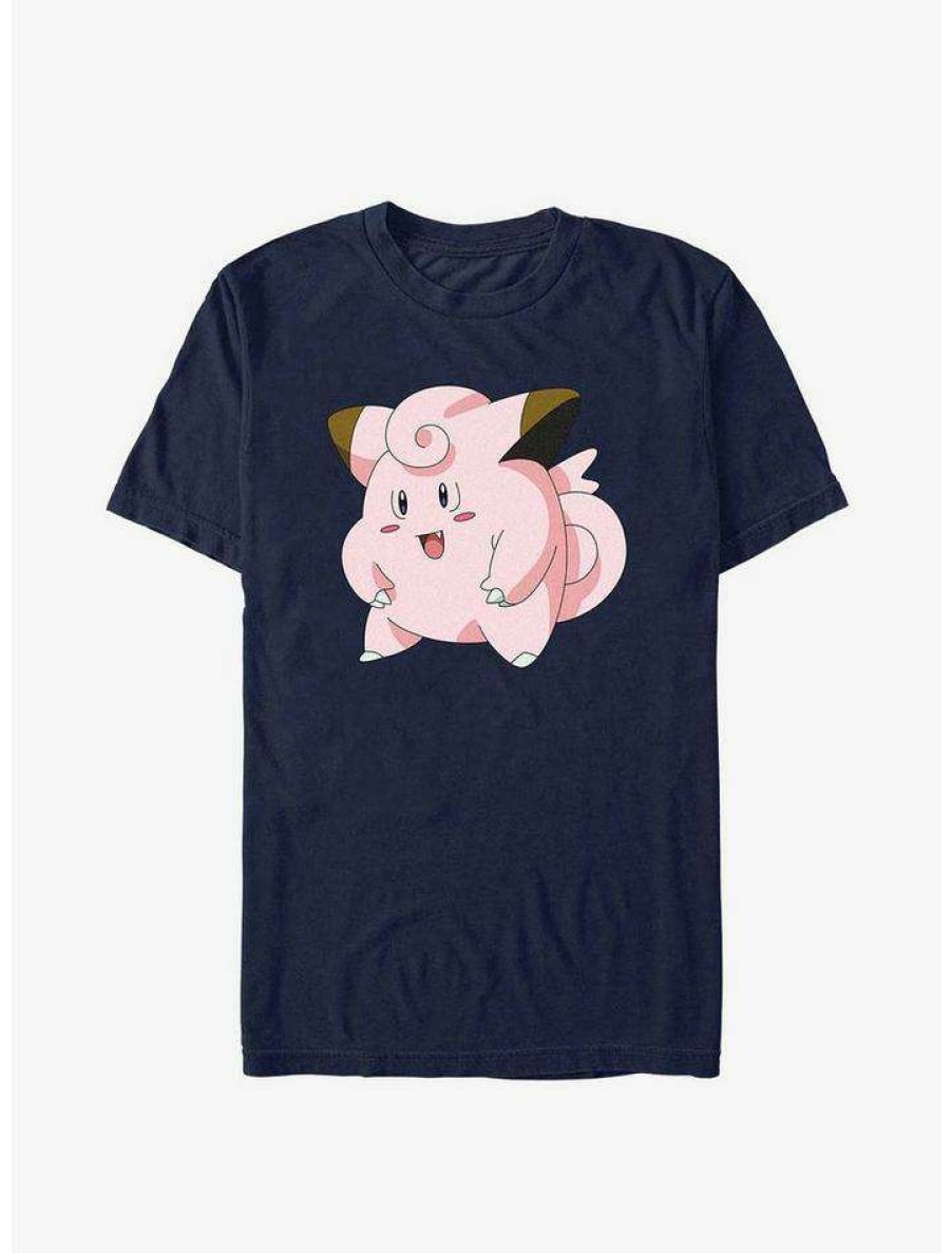 Tees * | Cheap Pokemon Clefairy Pose T-Shirt Navy