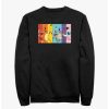 Guys * | Best Pirce Pokemon Rainbow Panels Sweatshirt Black