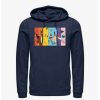 Guys * | Wholesale Pokemon Rainbow Panels Hoodie Navy