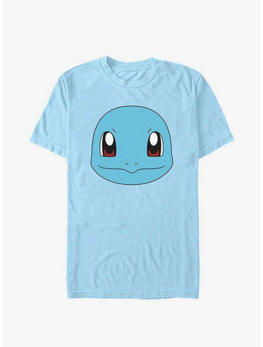 Guys * | Wholesale Pokemon Squirtle Face T-Shirt Lt Blue