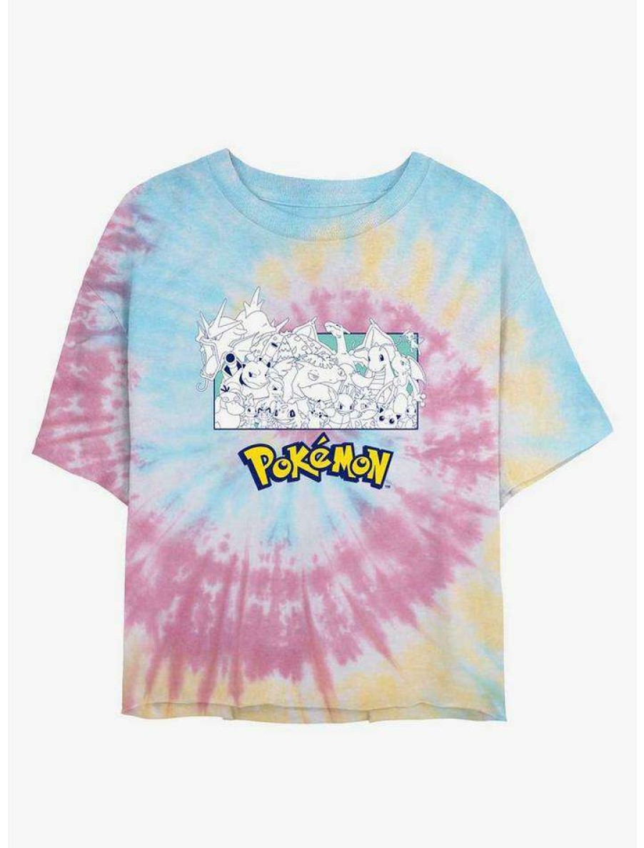 Tees * | Outlet Pokemon The Classics Tie-Dye Girls Crop T-Shirt Blupnkly