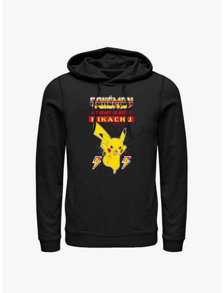 Guys * | Budget Pokemon Battle Ready Pikachu Hoodie Black