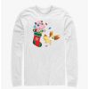 Guys * | Flash Sale Pokemon Jiggly Puff And Fennekin Gift Stocking Long-Sleeve T-Shirt White