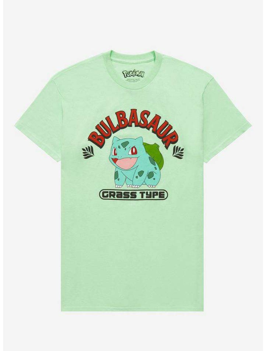 Tees * | Hot Sale Pokemon Bulbasaur Grass Type T-Shirt Mint