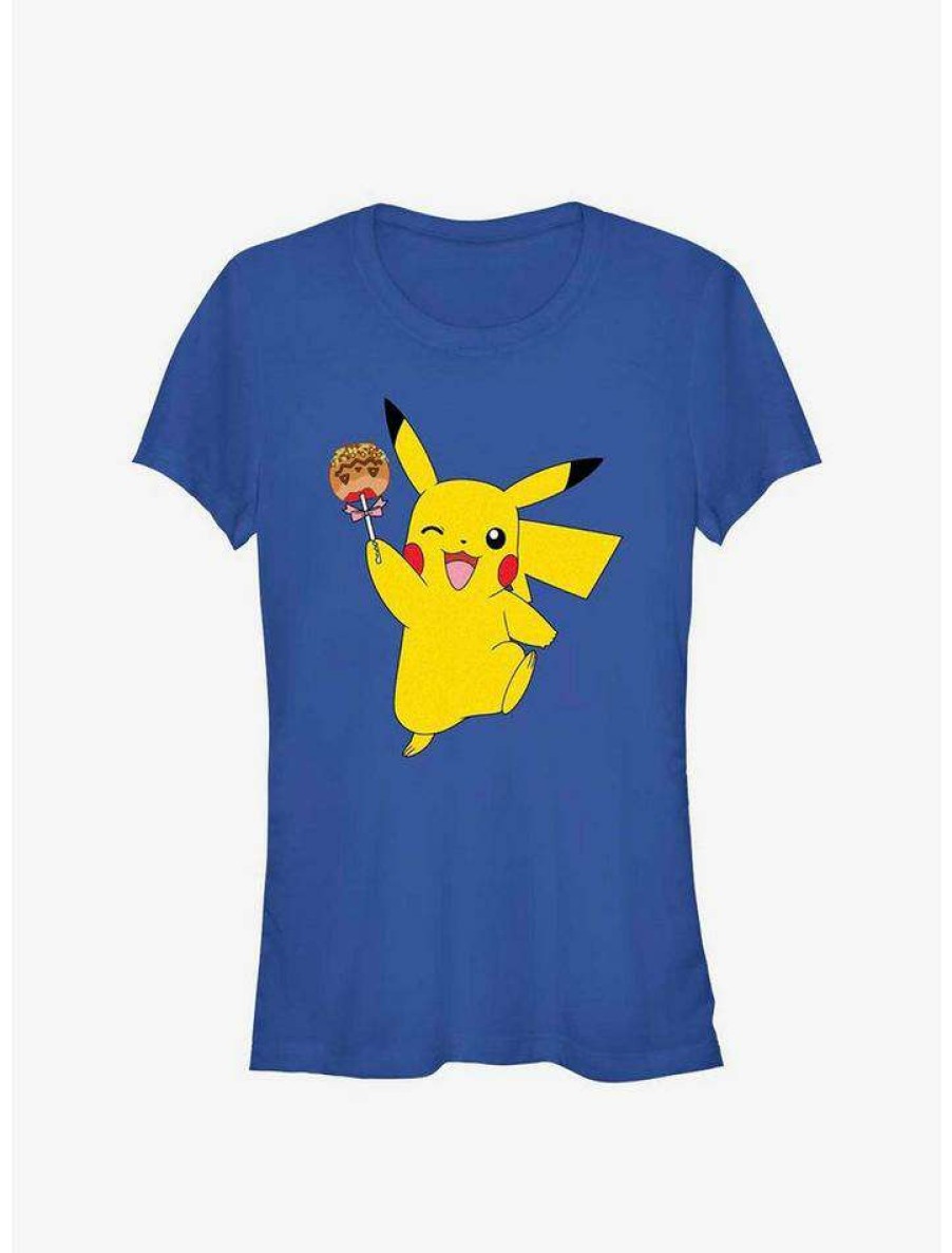 Girls * | Best Reviews Of Pokemon Caramel Apple Pikachu Girls T-Shirt Royal