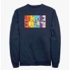 Guys * | Best Sale Pokemon Rainbow Panels Sweatshirt Navy