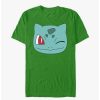 Guys * | Wholesale Pokemon Bulbasaur Face T-Shirt Kelly