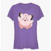 Tees * | Best Reviews Of Pokemon Clefairy Girls T-Shirt Purple