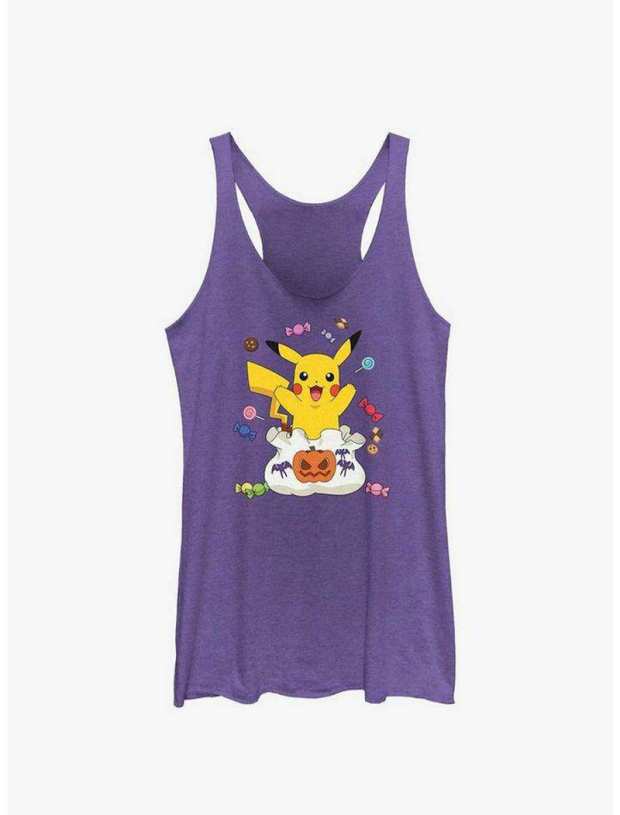 Girls * | Brand New Pokemon Pikachu Candy Girls Tank Pur Htr