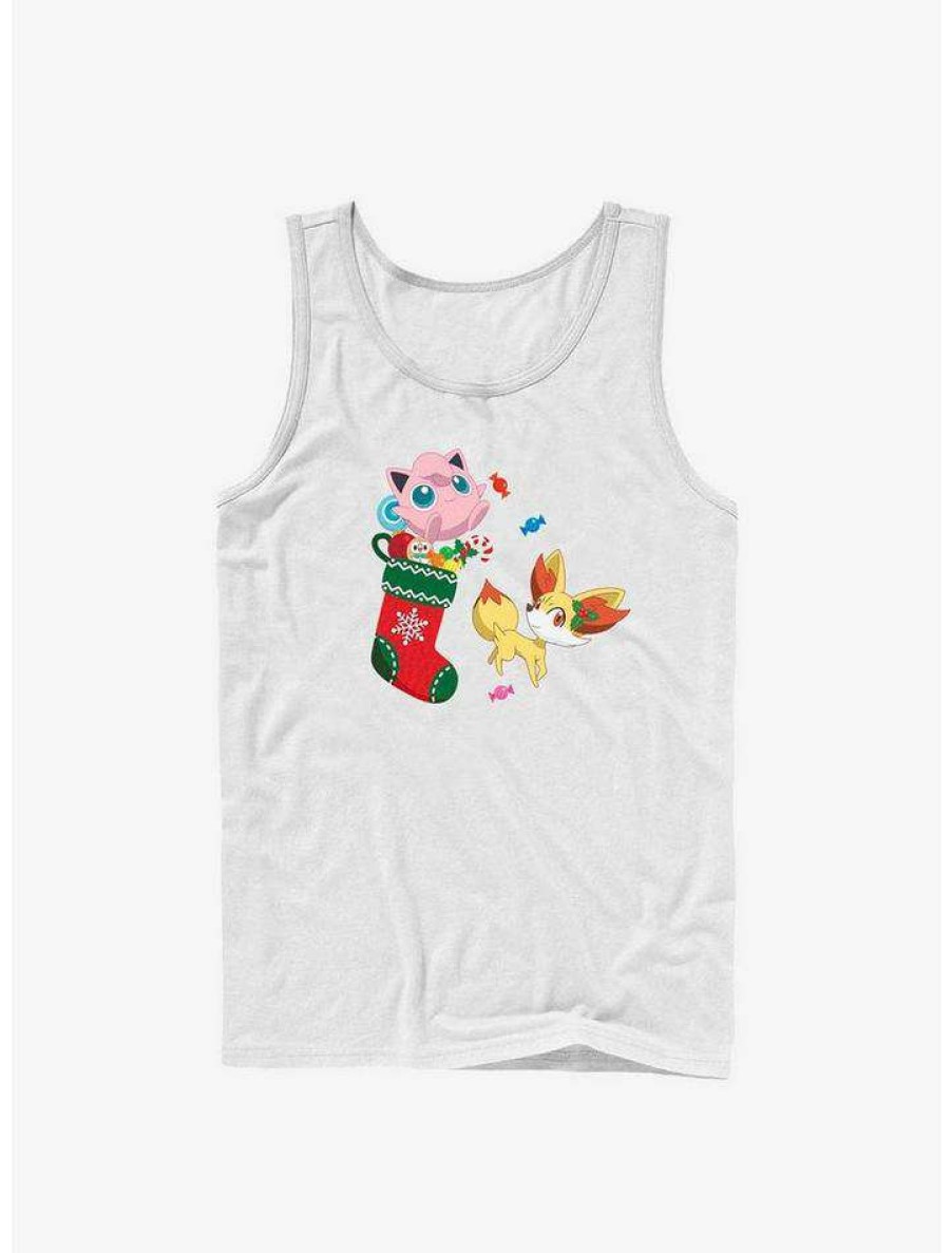 Guys * | Outlet Pokemon Jiggly Puff And Fennekin Gift Stocking Tank White