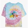 Tees * | Buy Pokemon Gotta Catch Eeveelutions Tie-Dye Girls Crop T-Shirt Blupnkly