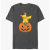 Guys * | Top 10 Pokemon Pikachu Pumpkin T-Shirt Char Htr