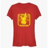 Tees * | Wholesale Pokemon Digital Pikachu Girls T-Shirt Red