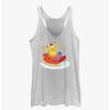 Girls * | Wholesale Pokemon Pikachu Sleigh Ride Girls Tank White Htr