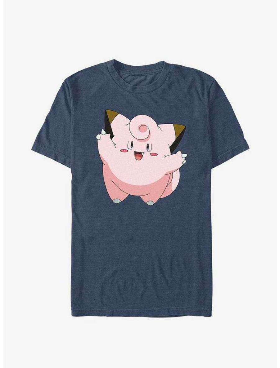 Tees * | Cheap Pokemon Clefairy T-Shirt Navy Htr