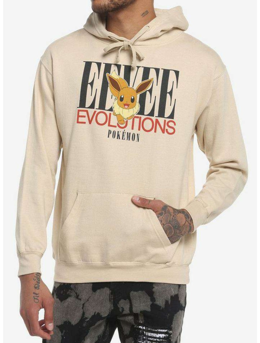 Guys * | Best Sale Pokemon Eevee Eeveelutions Hoodie Sand