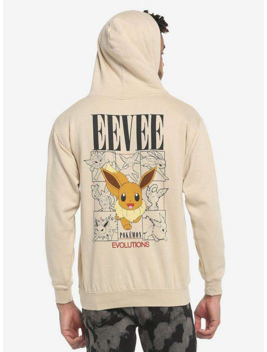 Guys * | Best Sale Pokemon Eevee Eeveelutions Hoodie Sand