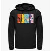 Guys * | Best Pirce Pokemon Rainbow Panels Hoodie Black