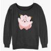 Girls * | Promo Pokemon Clefairy Girls Slouchy Sweatshirt Char Htr