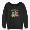 Girls * | New Pokemon Gotta Catch Eeveelutions Girls Slouchy Sweatshirt Black