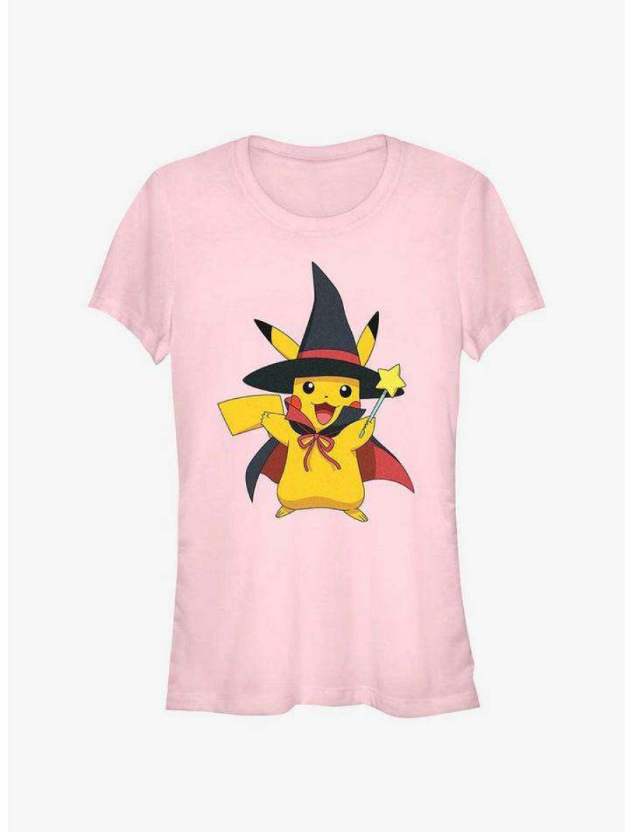 Girls * | Discount Pokemon Pikachu Wizard Girls T-Shirt Light Pink