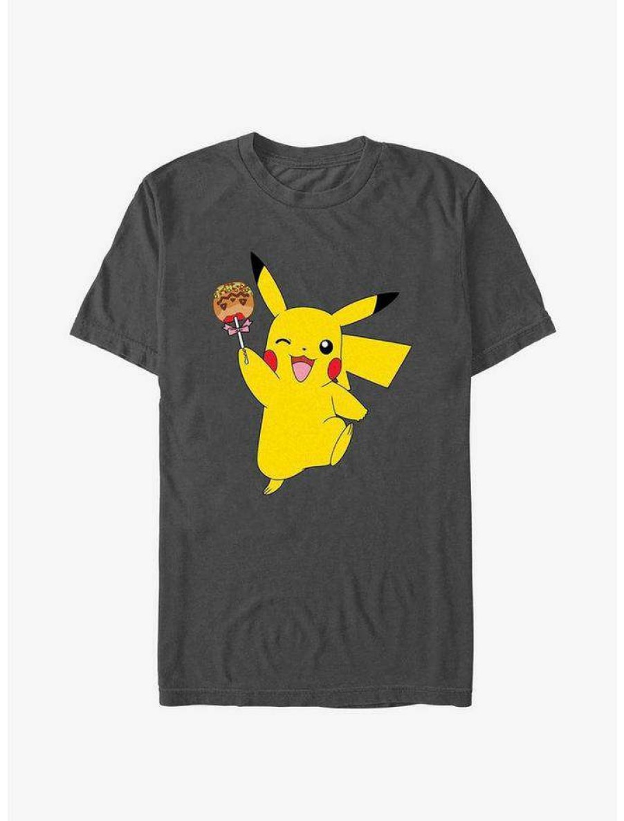 Guys * | Promo Pokemon Caramel Apple Pikachu T-Shirt Charcoal