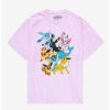 Tees * | Brand New Pokemon Eeveelutions Boyfriend Fit Girls T-Shirt Plus Size Multi