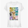 Tees * | Flash Sale Pokemon Eeveelution Girls T-Shirt White